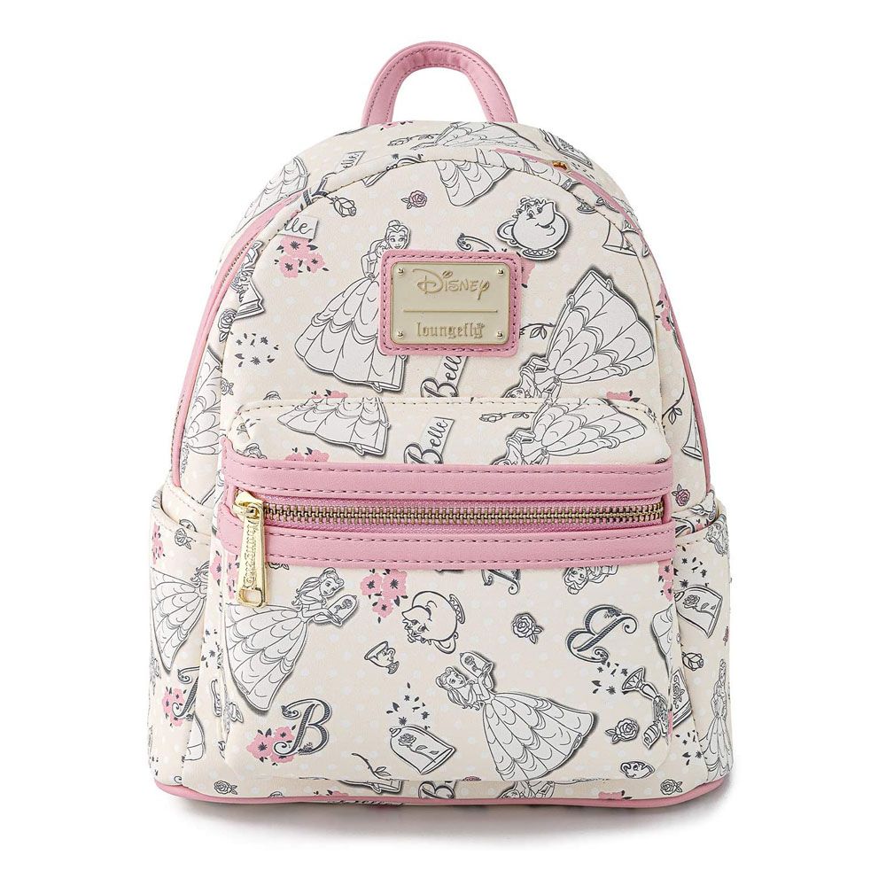 SU ORDINAZIONE Disney by Loungefly Backpack Beauty and the Beast Belle Creme AOP heo Exclusive ESAURITO