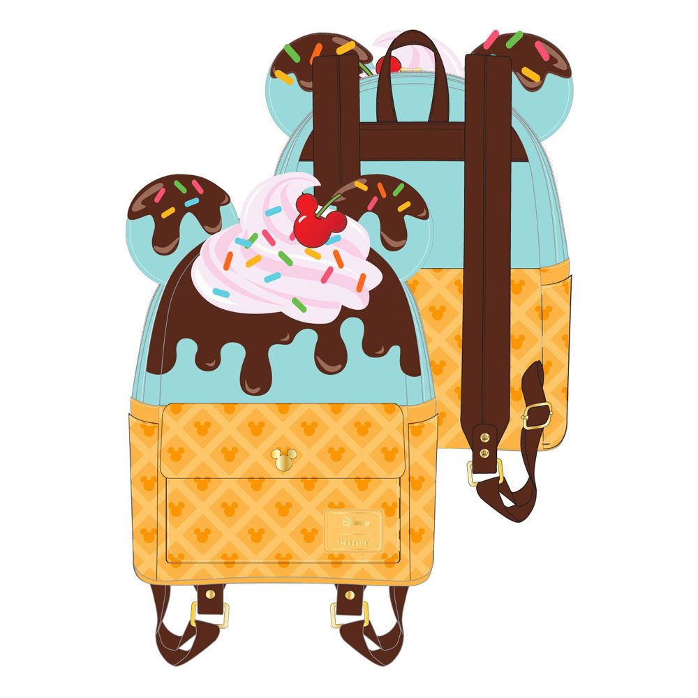 SU ORDINAZIONE Disney by Loungefly Backpack Mickey and Minnie Sweets Ice Cream *PREZZO SPECIALE*