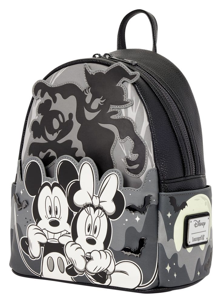 🧪 LAB | SU ORDINAZIONE Mickey & Minnie by Loungefly Mini Backpack Ghost Light Up Glow