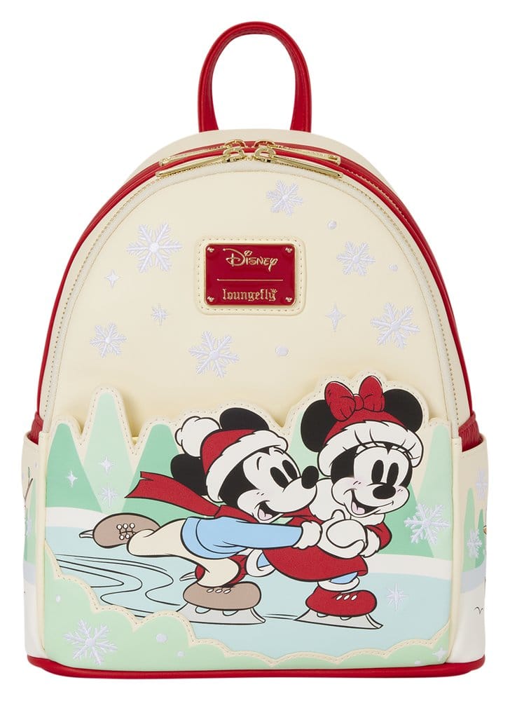🧪 LAB | PREORDINE+ 01/2027 Mickey & Friends by Loungefly Mini Backpack with Headband Holder Ice Skating