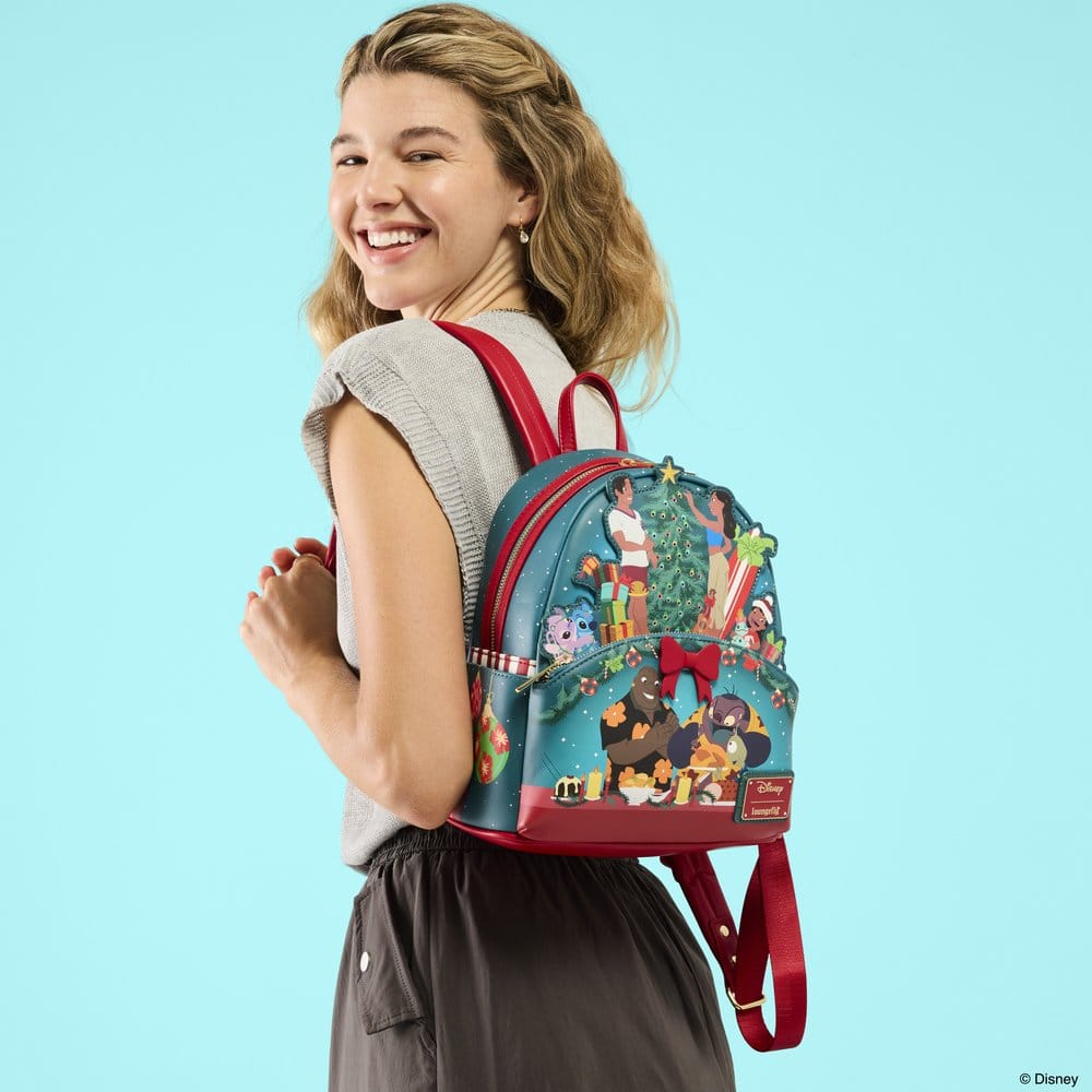 🧪 LAB | PREORDINE+ 01/2027 Lilo & Stitch by Loungefly Mini Backpack Holiday Celebration