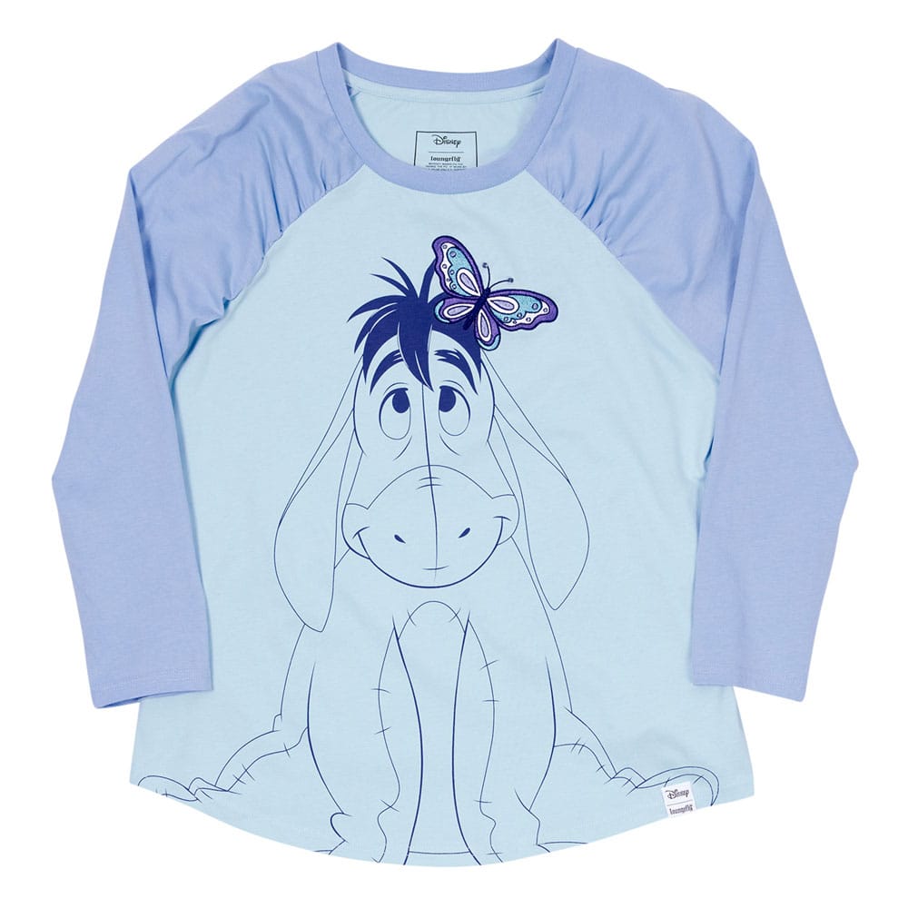 SU ORDINAZIONE Winnie the Pooh by Loungefly Tee T-Shirt Unisex Eeyore Shirred Raglan Size L