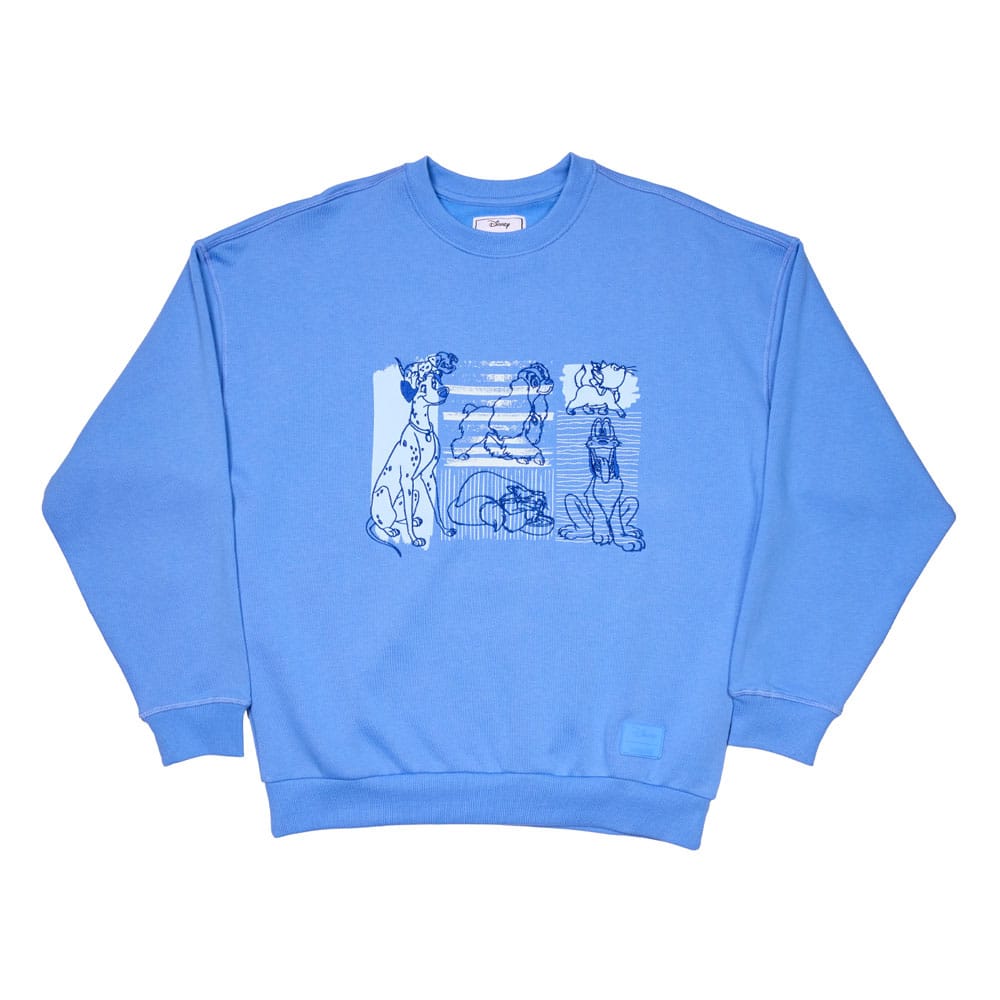 Disney-Sweatshirt von Loungefly, Unisex, Hunde & Katzen, Oversized-Schnitt, Rundhalsausschnitt, Größe M, auf Bestellung gefertigt *SONDERPREIS*
