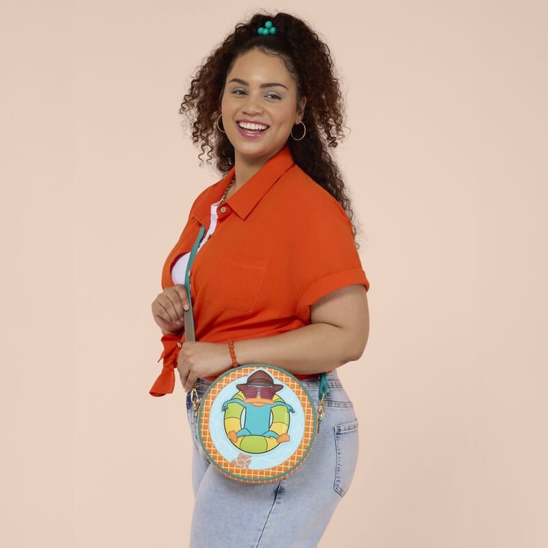 🧪 LAB | SU ORDINAZIONE Phineas & Ferb Perry the Platypus Pool Crossbody Bag