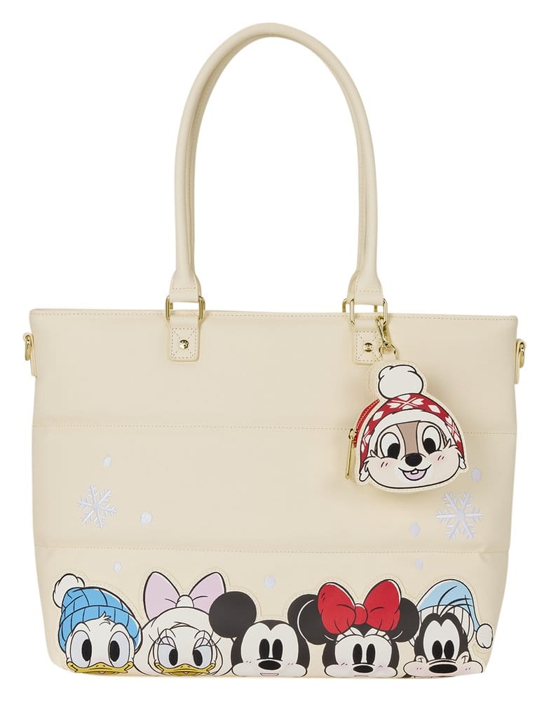🧪 LAB | PREORDINE+ 01/2027 Mickey & Minnie by Loungefly Canvas Tote Bag Puff Quilt