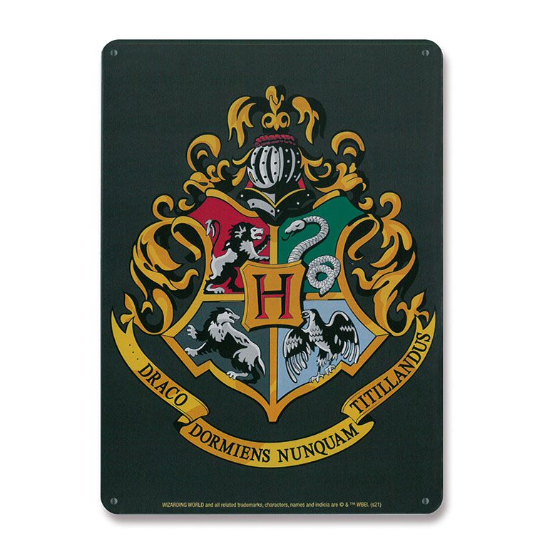 MADE TO ORDER Harry Potter Tin Sign Hogwarts Logo 15 x 21 cm