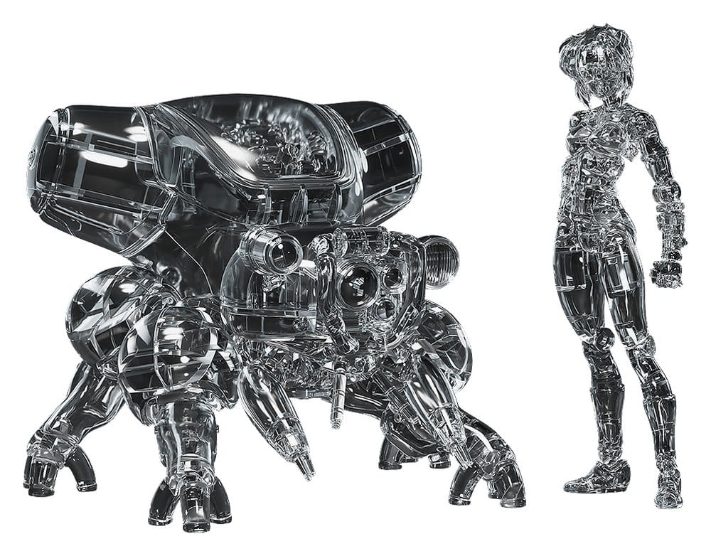 PREORDINE+ 01/2027 Ghost in the Shell PLAMAX minimum factory Plastic Model Kit Motoko Kusanagi with Fuchikoma: Thermoptic Camouflage Ver. 8 cm