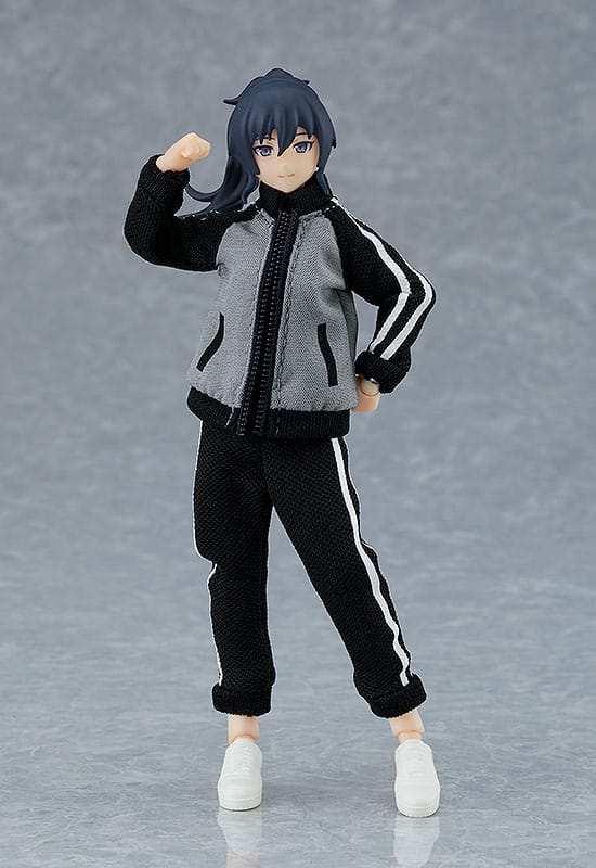 PREORDINE ESAURITO Original Character Figma Action Figure Female Body (Makoto) with Tracksuit + Tracksuit Skirt Outfit 13 cm