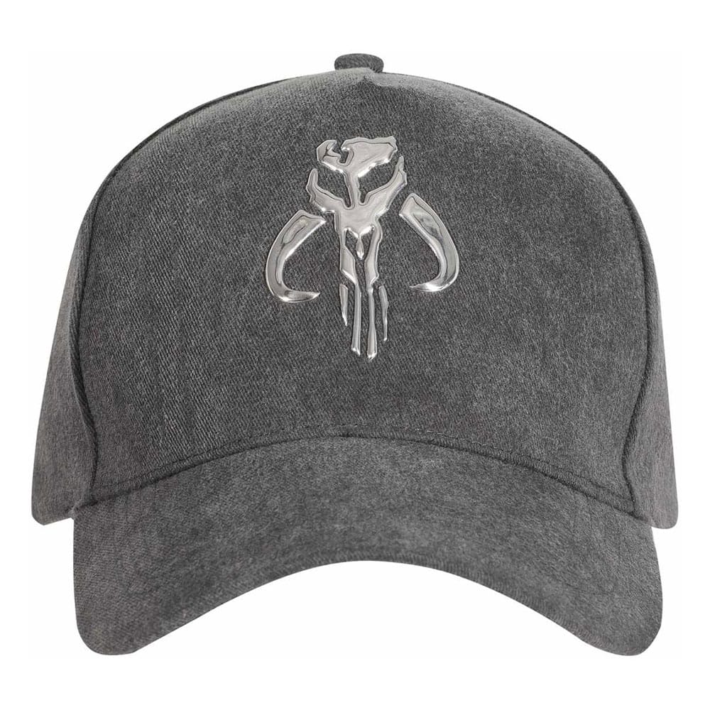 AUF BESTELLUNG gefertigte Star Wars The Mandalorian Curved Bill Cap Silbernes Wappen