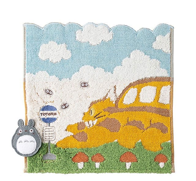 SU ORDINAZIONE My Neighbor Totoro Mini Towel Catbus on it's way 25 x 25 cm