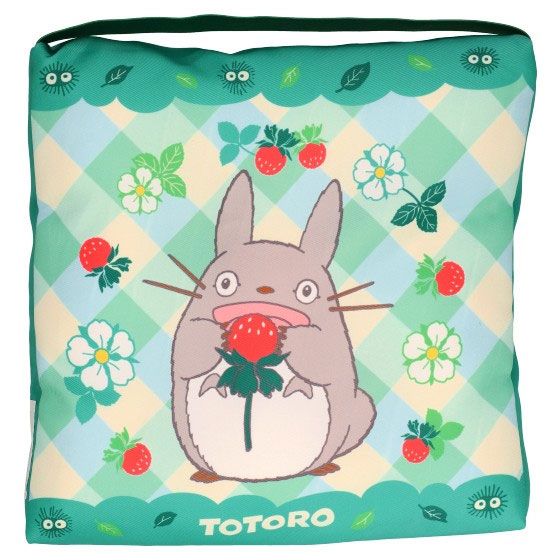 MADE TO ORDER My Neighbor Totoro Cushion Totoro & Strawberries 30 x 30 x 5 cm