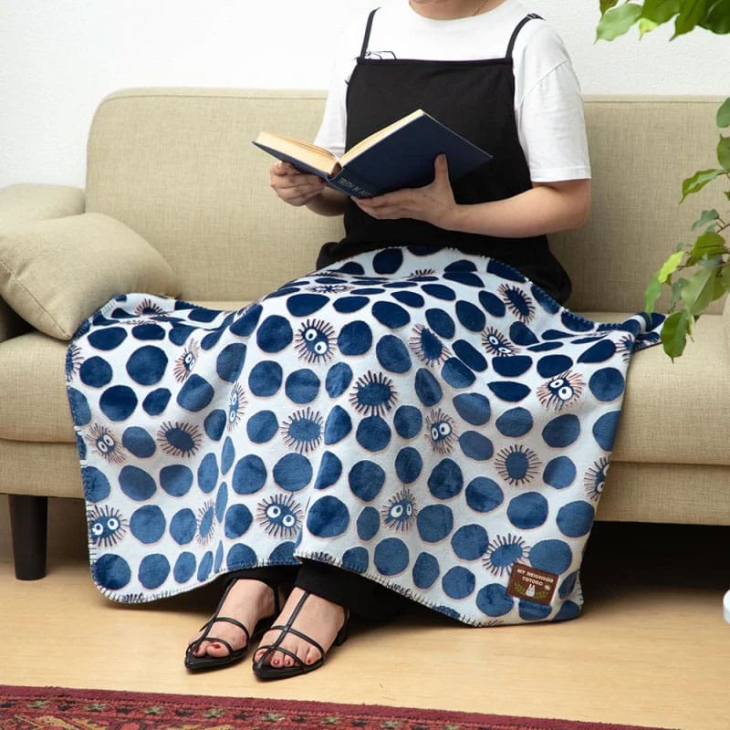 MADE TO ORDER My Neighbor Totoro couverture polaire moirée Soot Sprite silhouette 70 x 100 cm *SPECIAL PRICE*