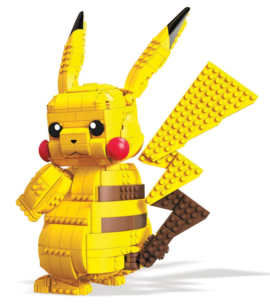 SU ORDINAZIONE Pokémon Mega Construx Wonder Builders Construction Set Jumbo Pikachu 33 cm