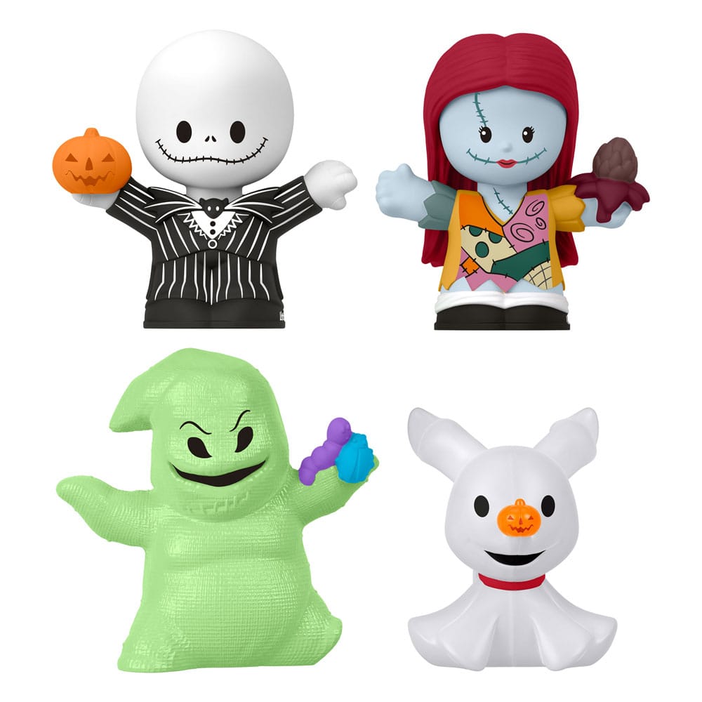 SU ORDINAZIONE The Nightmare Before Christmas Fisher-Price Little People Collector Mini Figures 4-Pack 7 cm