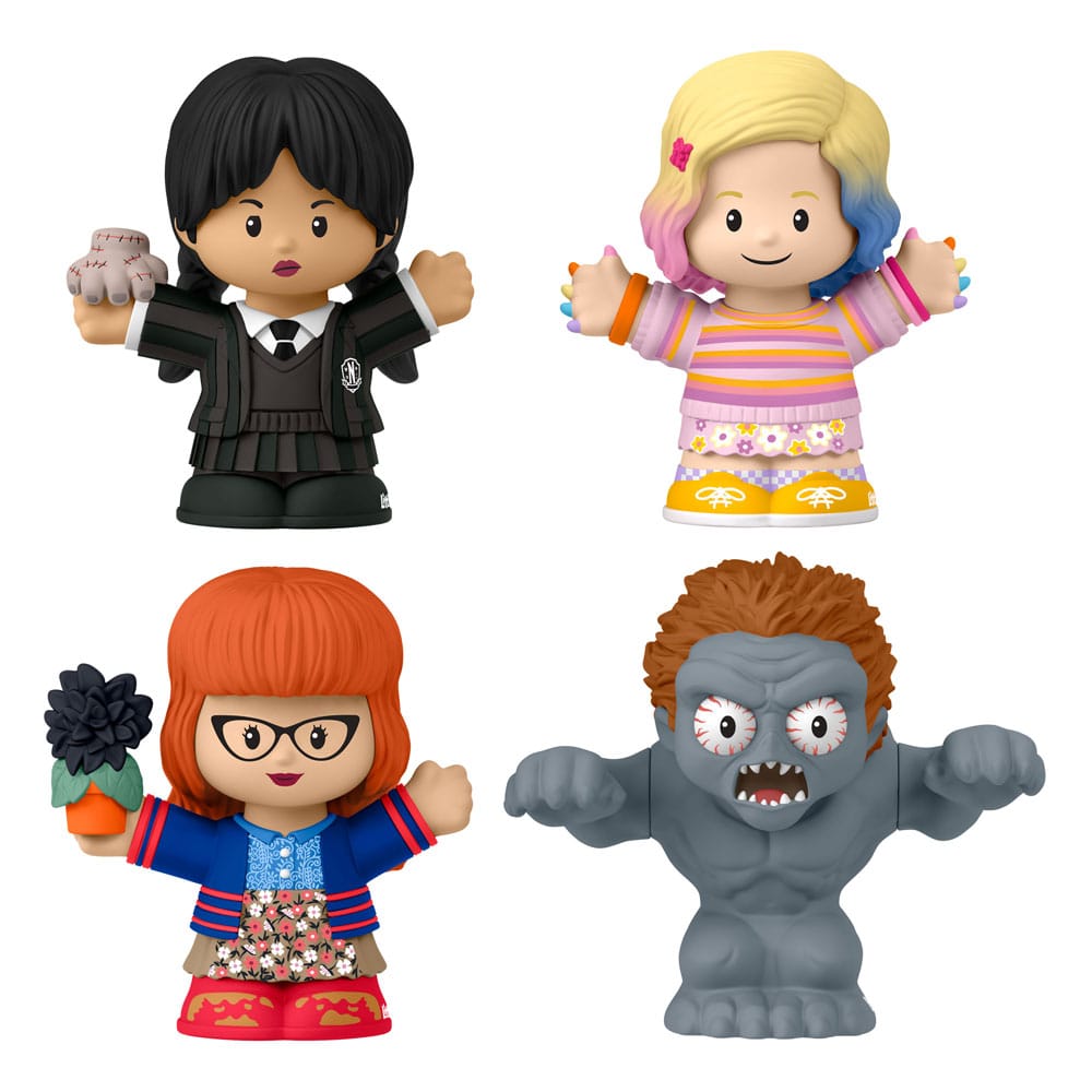 SU ORDINAZIONE Wednesday Fisher-Price Little People Collector Mini Figures 4-Pack 6 cm *PREZZO SPECIALE*