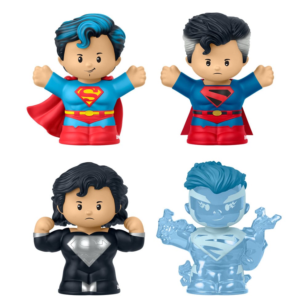 SU ORDINAZIONE DC Comics Fisher-Price Little People Collector Mini Figures 4-Pack Superman: Through the Ages 7 cm