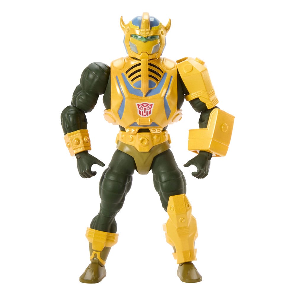 SU ORDINAZIONE Masters of the Universe x Transformers Action Figure Bumblebee Armor Man-At-Arms heo European Exclusive 14 cm