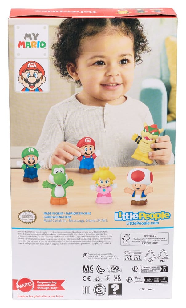 🧪 LAB | SU ORDINAZIONE My Mario Little People Collector Mini Figure 6-Pack 7 cm