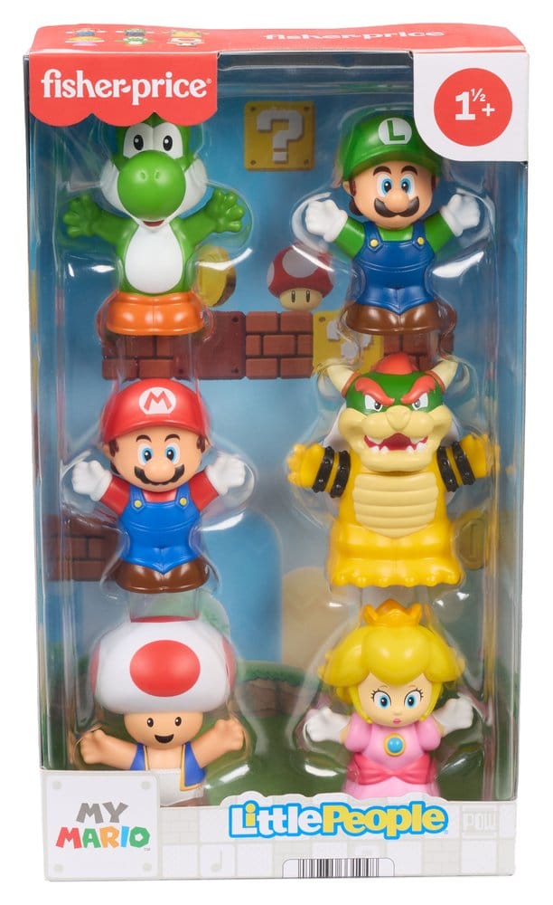 🧪 LAB | SU ORDINAZIONE My Mario Little People Collector Mini Figure 6-Pack 7 cm