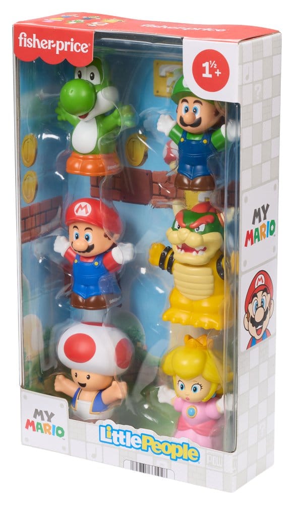 🧪 LAB | SU ORDINAZIONE My Mario Little People Collector Mini Figure 6-Pack 7 cm