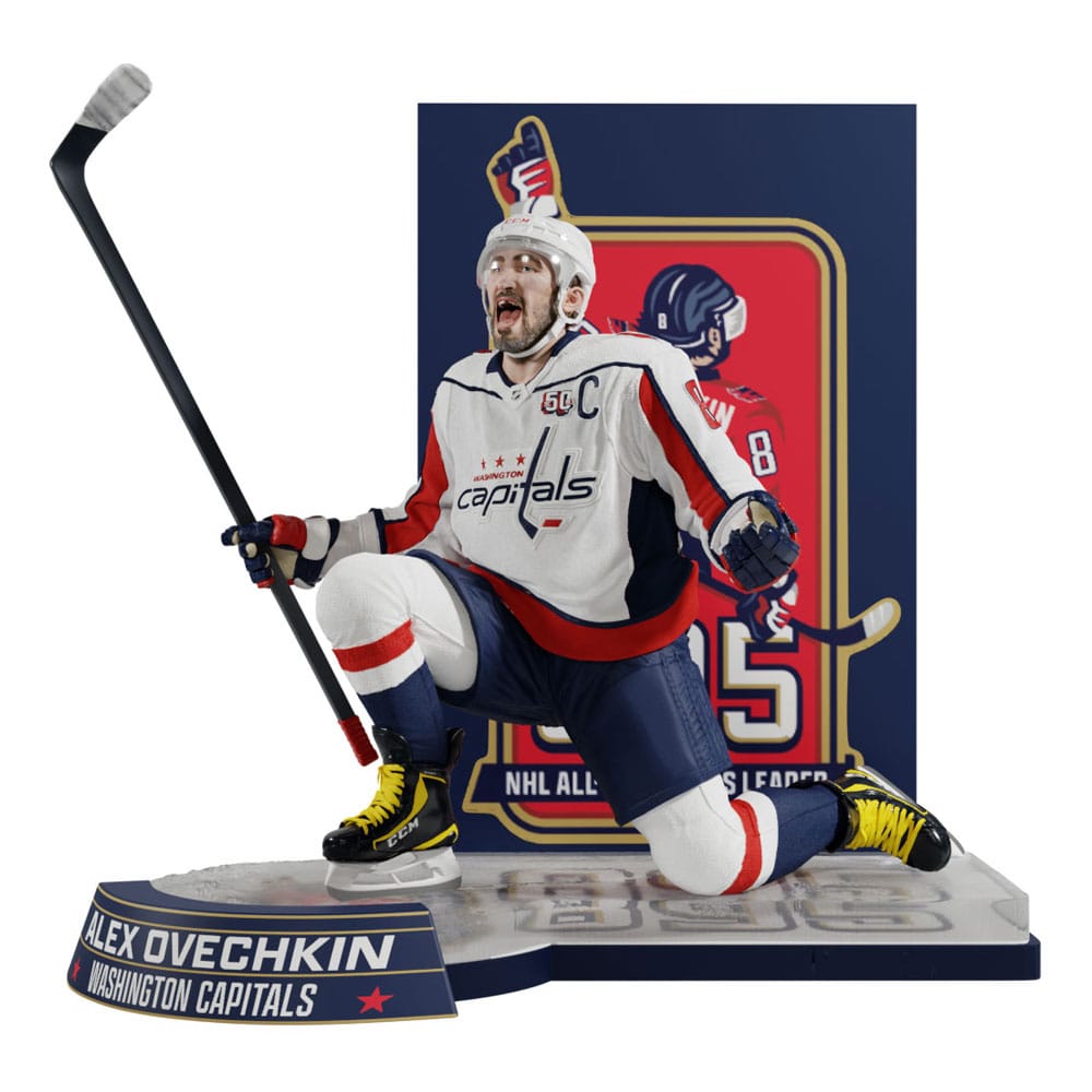 SU ORDINAZIONE NHL Statue Statue 1/6 Alex Ovechkin All Time Goals Leader 28 cm