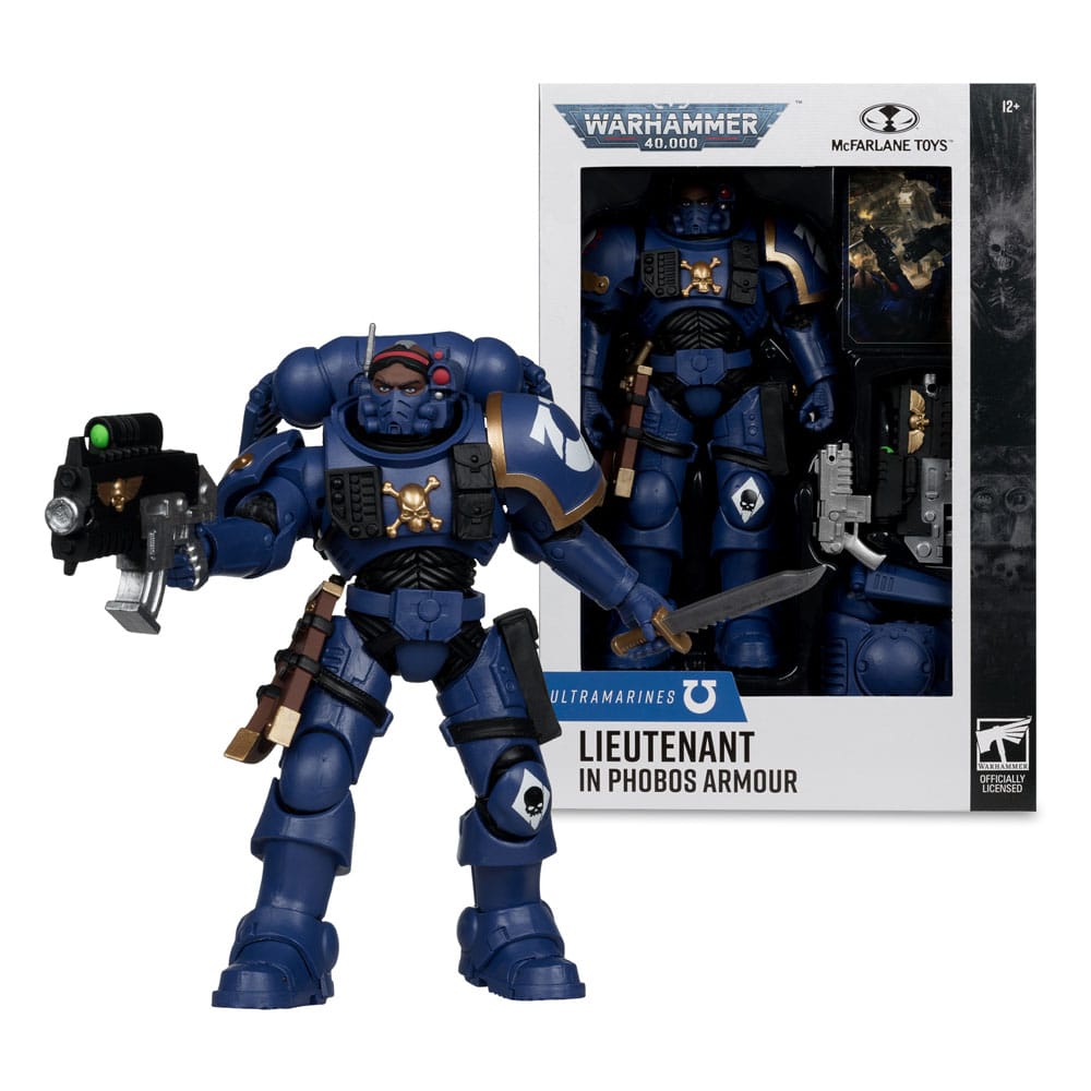 🧪 LAB | SU ORDINAZIONE Warhammer 40,000 Action Figure Lieutenant in Phobos Armor (Ultramarines) 18 cm