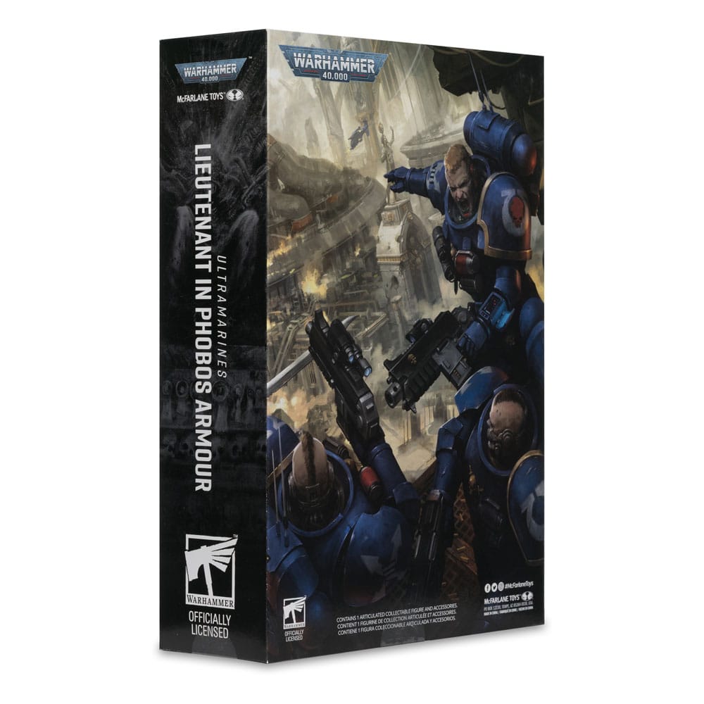 🧪 LAB | SU ORDINAZIONE Warhammer 40,000 Action Figure Lieutenant in Phobos Armor (Ultramarines) 18 cm