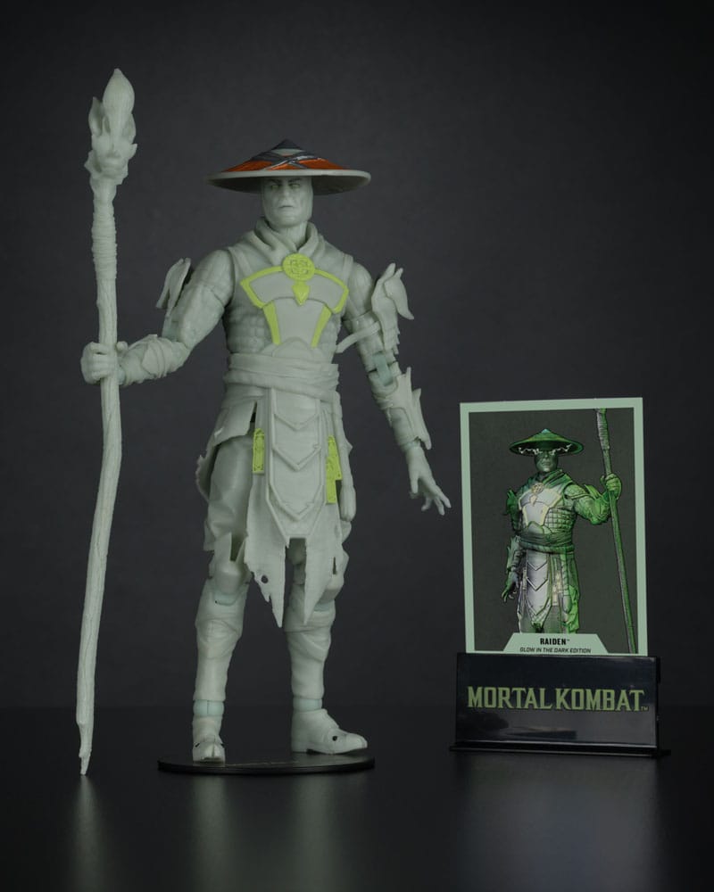 🧪 LAB | SU ORDINAZIONE Mortal Kombat Action Figure Glow in the Dark Edition Raiden (Gold Label) 18 cm
