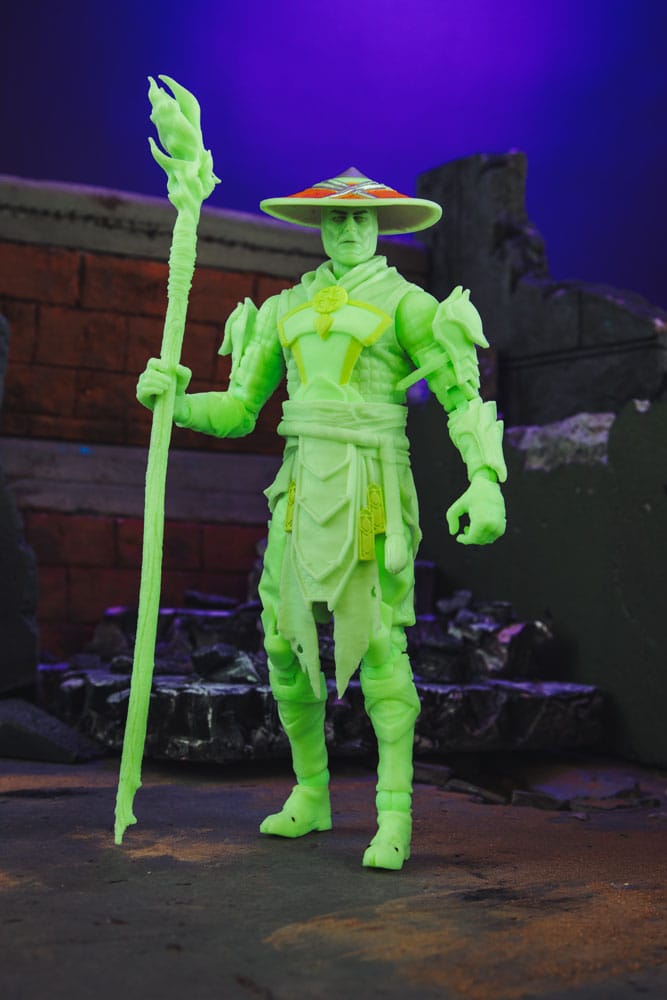 🧪 LAB | SU ORDINAZIONE Mortal Kombat Action Figure Glow in the Dark Edition Raiden (Gold Label) 18 cm