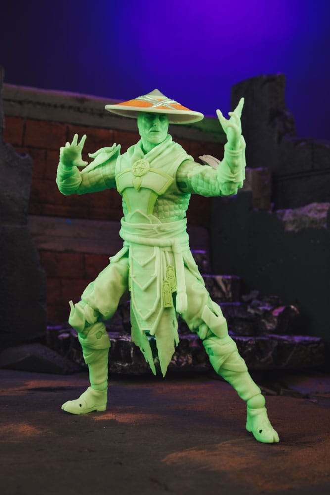 🧪 LAB | SU ORDINAZIONE Mortal Kombat Action Figure Glow in the Dark Edition Raiden (Gold Label) 18 cm