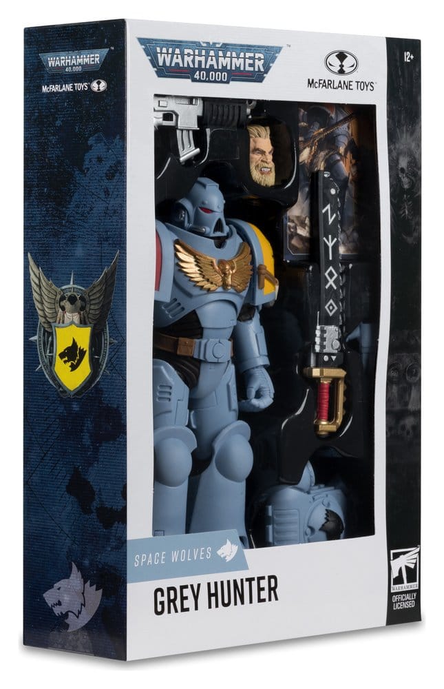 🧪 LAB | SU ORDINAZIONE Warhammer 40,000 Action Figure Grey Hunter (Space Wolves) 18 cm