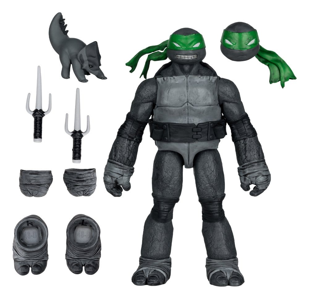 🧪 LAB | SU ORDINAZIONE Teenage Mutant Ninja Turtles Page Punchers Action Figure (Black White & Green) (Red Platinum Edition) 13 cm