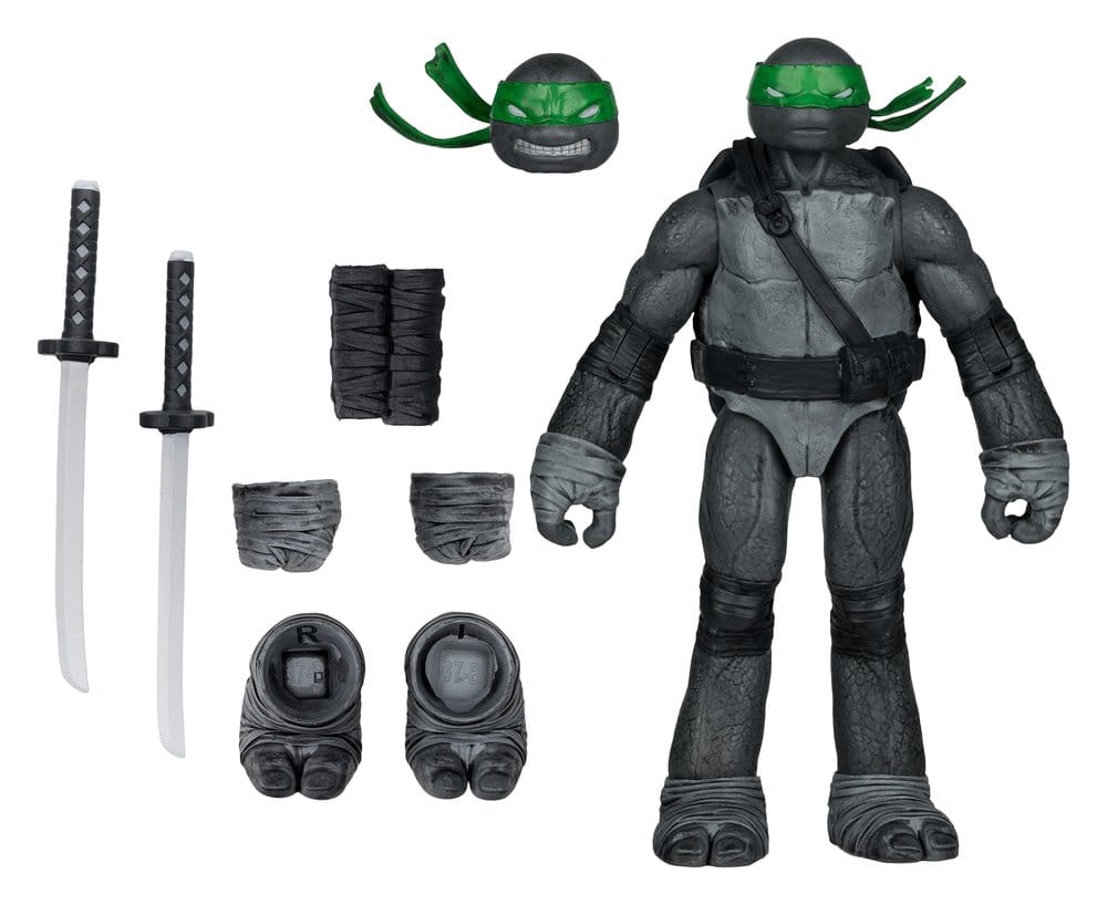 🧪 LAB | SU ORDINAZIONE Teenage Mutant Ninja Turtles Page Punchers Action Figure Leonardo (Black White & Green) (Red Platinum Edition) 13 cm