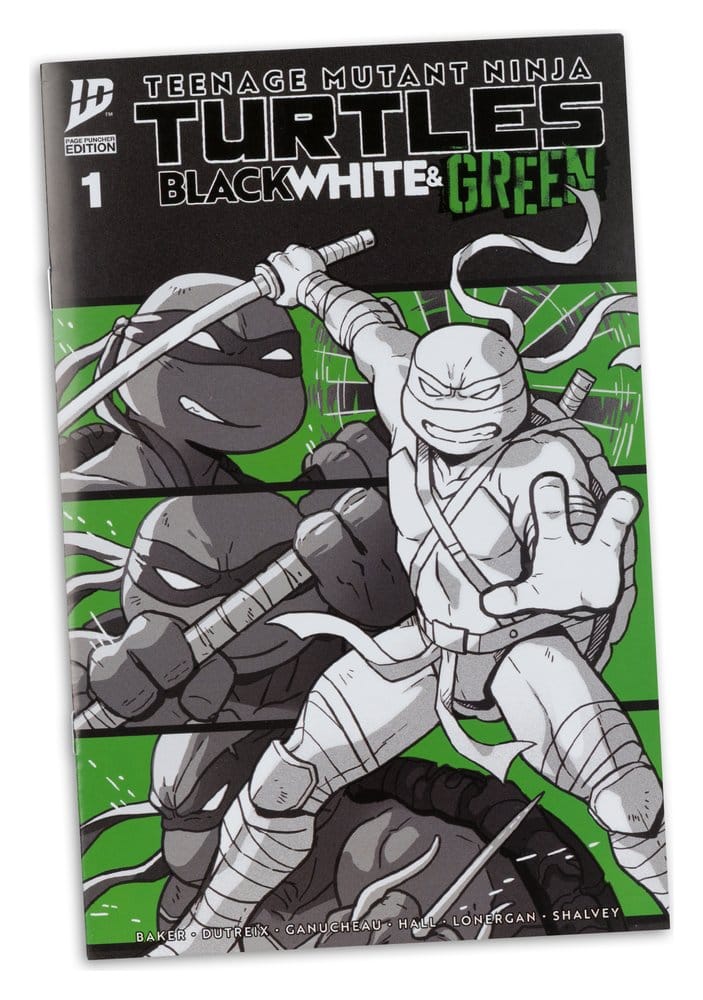 🧪 LAB | SU ORDINAZIONE Teenage Mutant Ninja Turtles Page Punchers Action Figure Leonardo (Black White & Green) (Red Platinum Edition) 13 cm