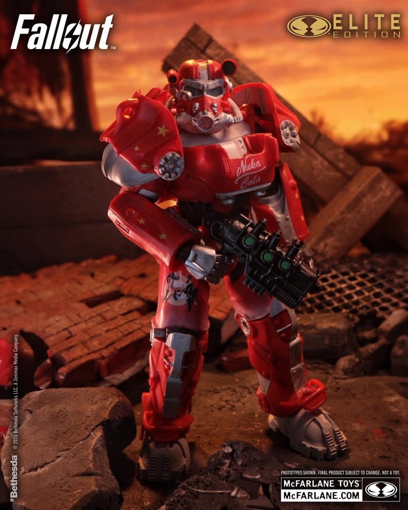 🧪 LAB | SU ORDINAZIONE Fallout McFarlane Elite Edition Action Figure Fallout 76 Nuka Cola T-60 (Gold Label) 19 cm