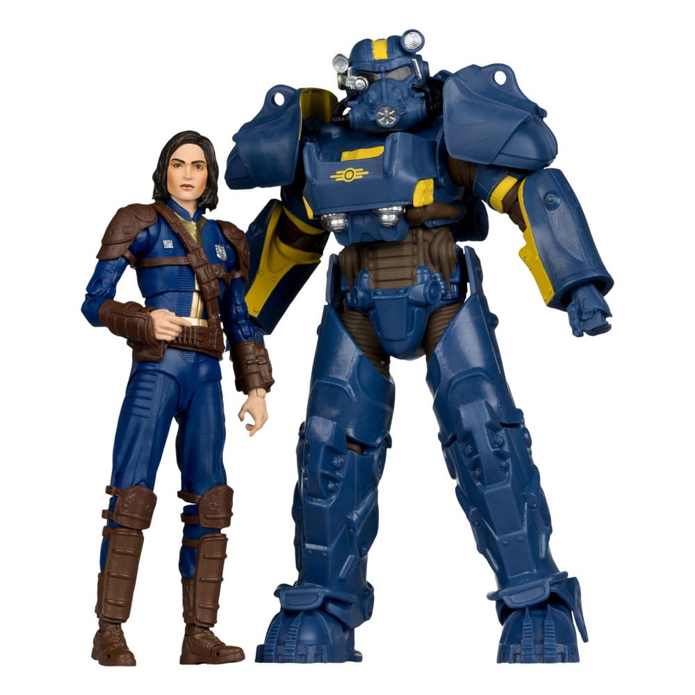 🧪 LAB | SU ORDINAZIONE Fallout 4 Statue 2-Pack T-60 Vault Tec & Sole Survivor 18 cm