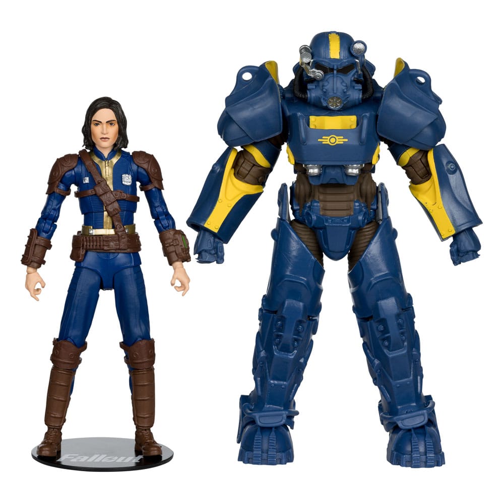 🧪 LAB | SU ORDINAZIONE Fallout 4 Statue 2-Pack T-60 Vault Tec & Sole Survivor 18 cm