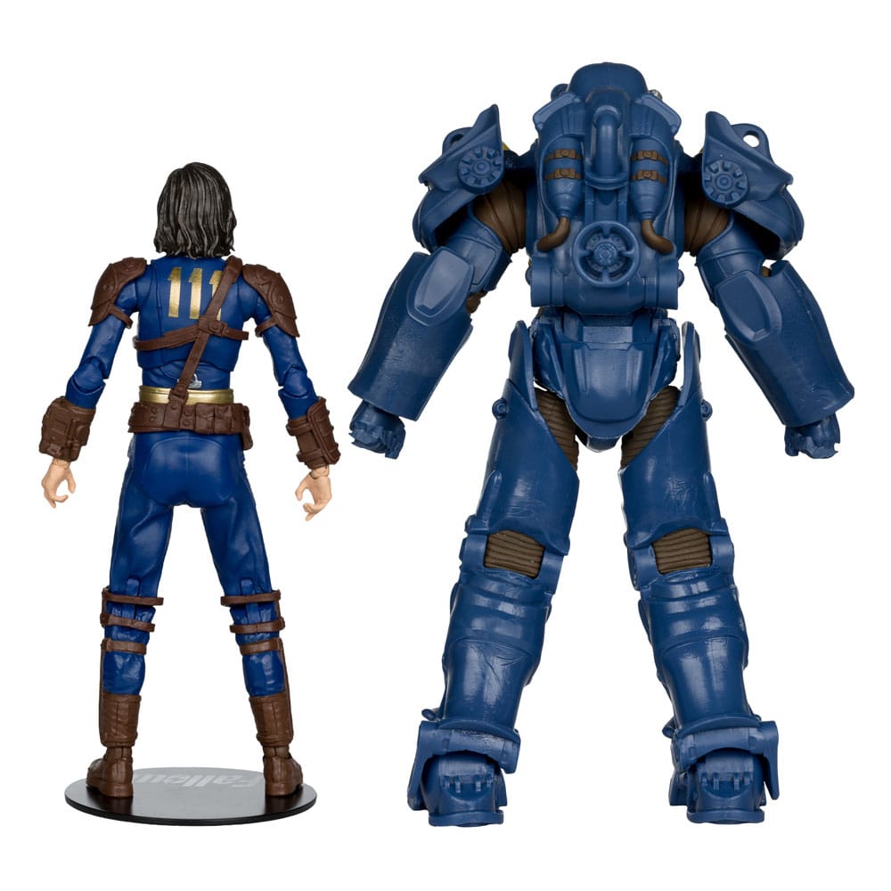 🧪 LAB | SU ORDINAZIONE Fallout 4 Statue 2-Pack T-60 Vault Tec & Sole Survivor 18 cm