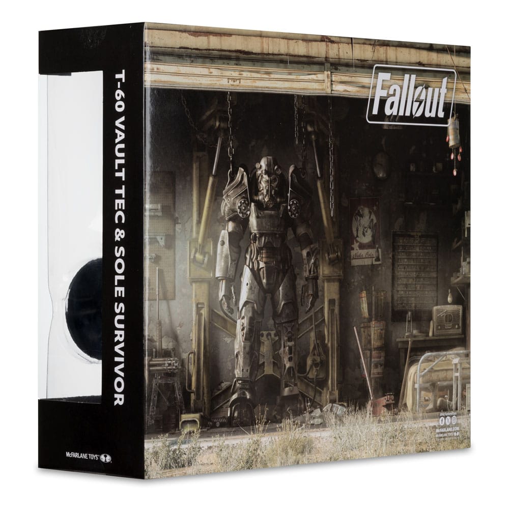 🧪 LAB | SU ORDINAZIONE Fallout 4 Statue 2-Pack T-60 Vault Tec & Sole Survivor 18 cm