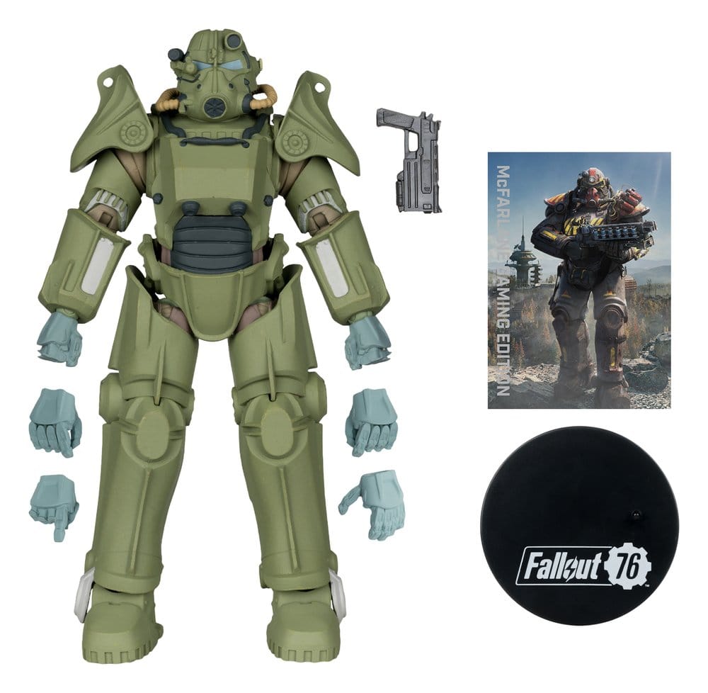 🧪 LAB | SU ORDINAZIONE Fallout 76 Gaming Edition Action Figure T-45 Military Armor (Red Platinum Edition) 20 cm