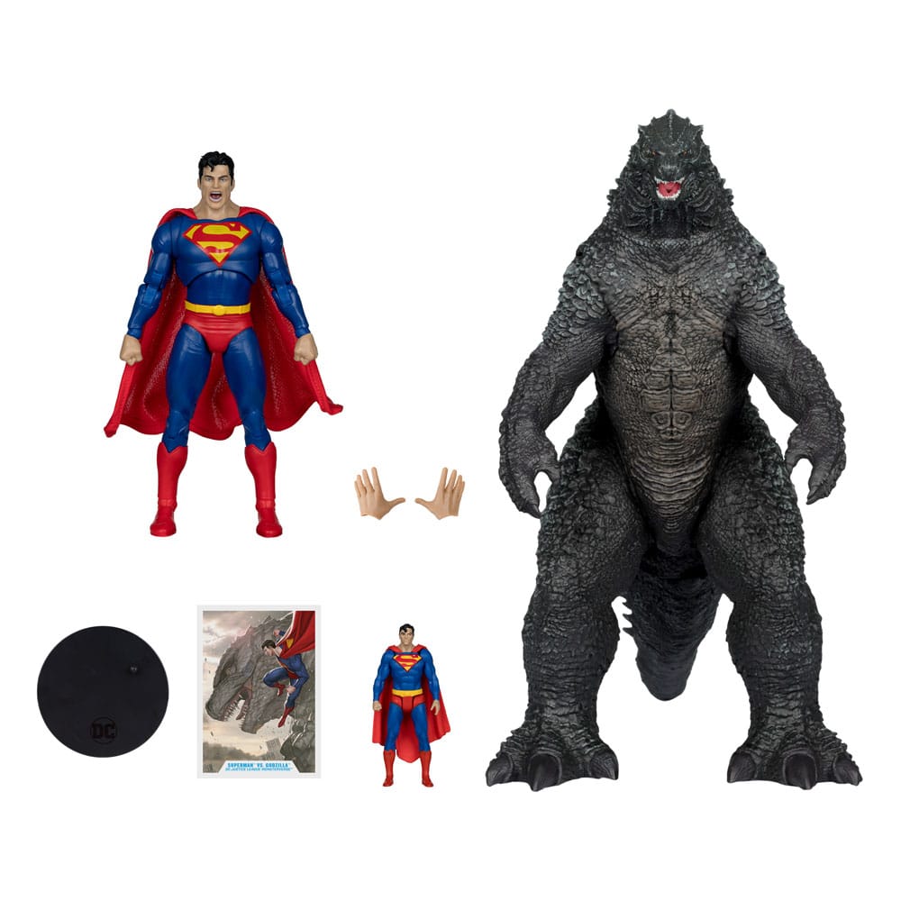 🧪 LAB | SU ORDINAZIONE DC Justice League Monsterverse DC Multiverse Action Figures 2-Pack Superman Vs. Godzilla 30 cm