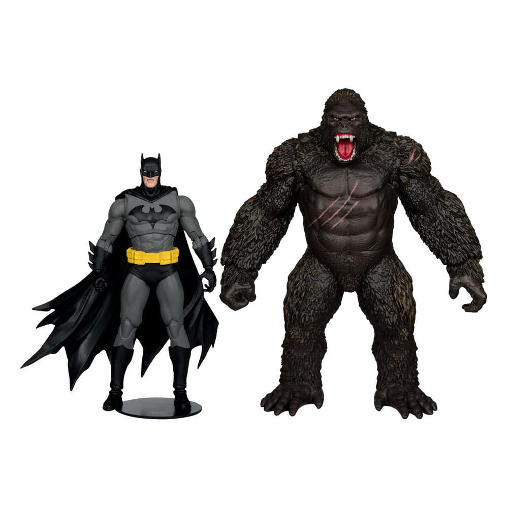 AUF BESTELLUNG HERGESTELLT DC Justice League Monsterverse DC Multiverse Actionfiguren 2er-Pack Batman & Kong 29 cm