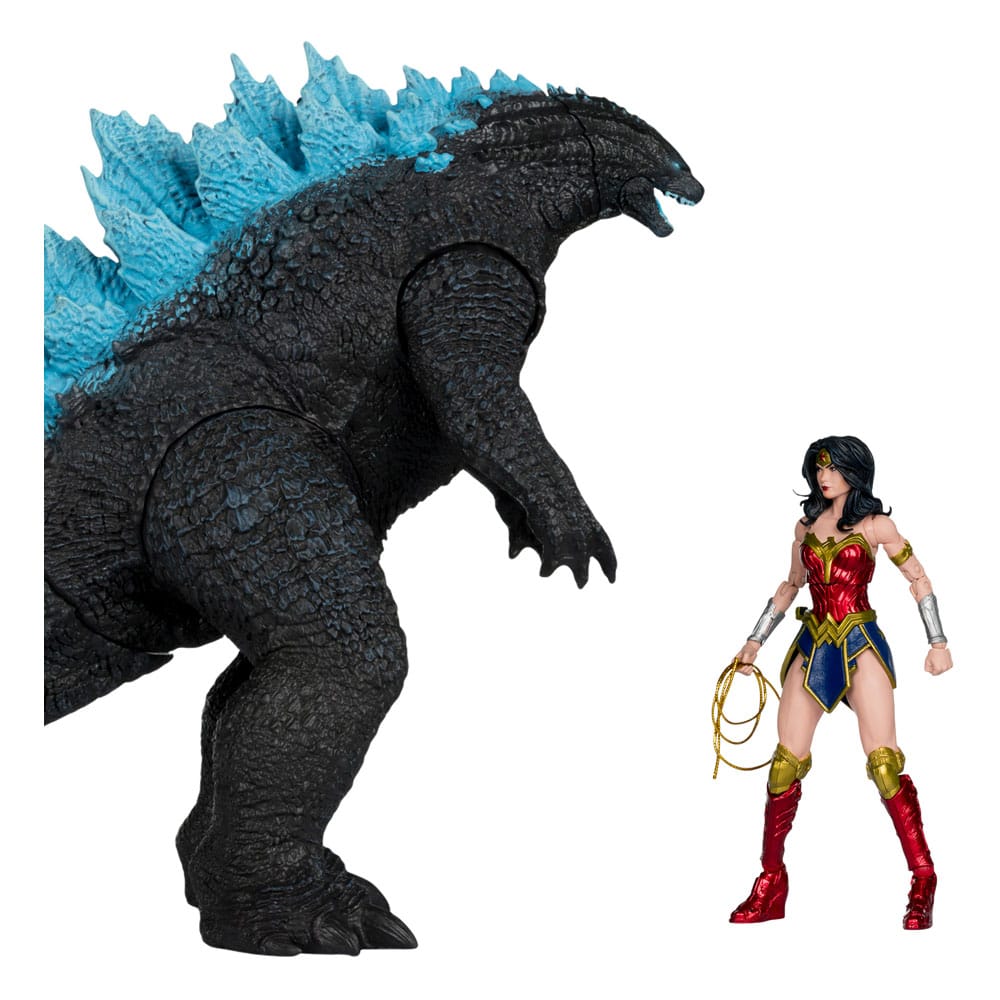 🧪 LAB | SU ORDINAZIONE DC Justice League Monsterverse DC Multiverse Action Figures 2-Pack Wonder Woman Vs. Atomic Blast Godzilla 18 cm