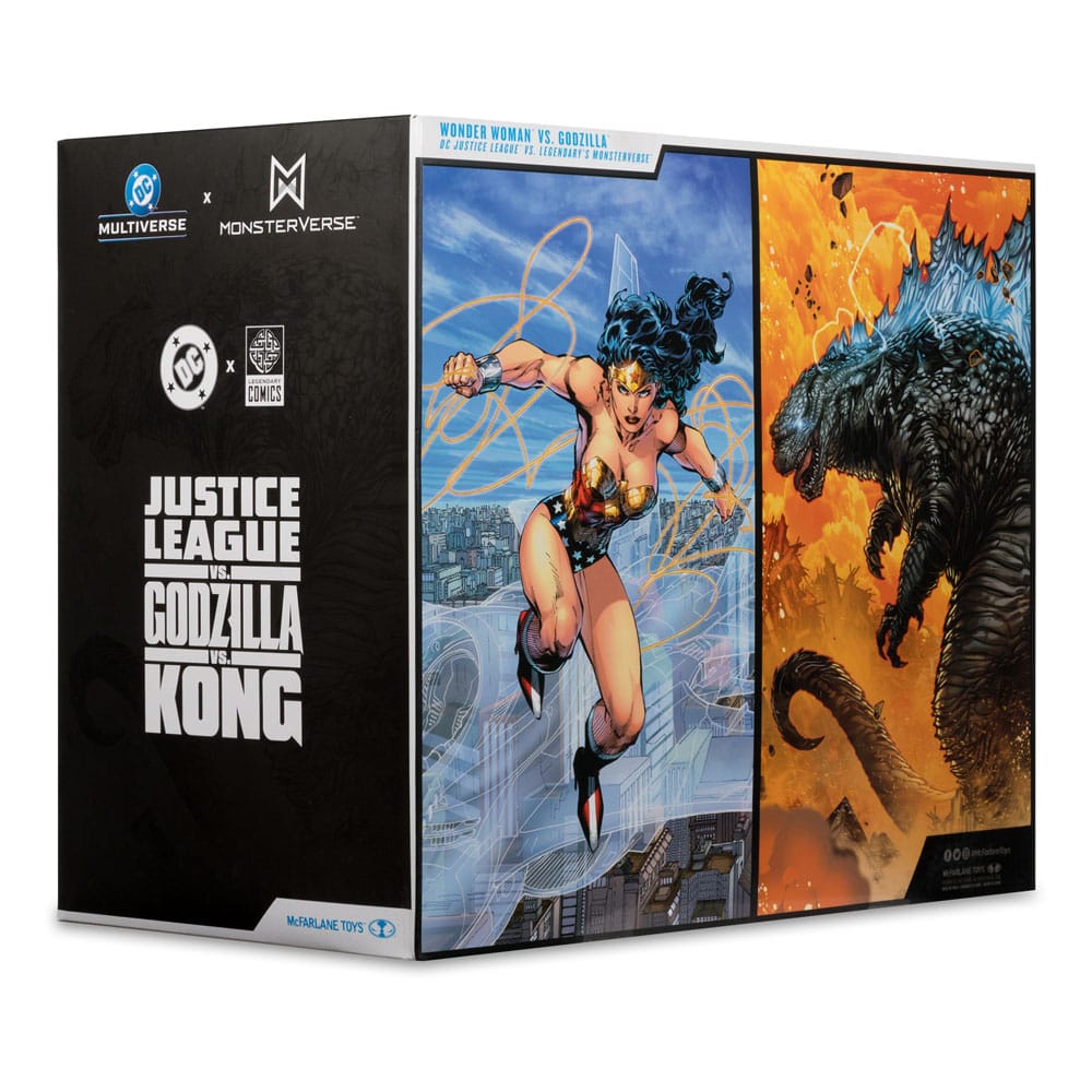 🧪 LAB | SU ORDINAZIONE DC Justice League Monsterverse DC Multiverse Action Figures 2-Pack Wonder Woman Vs. Atomic Blast Godzilla 18 cm