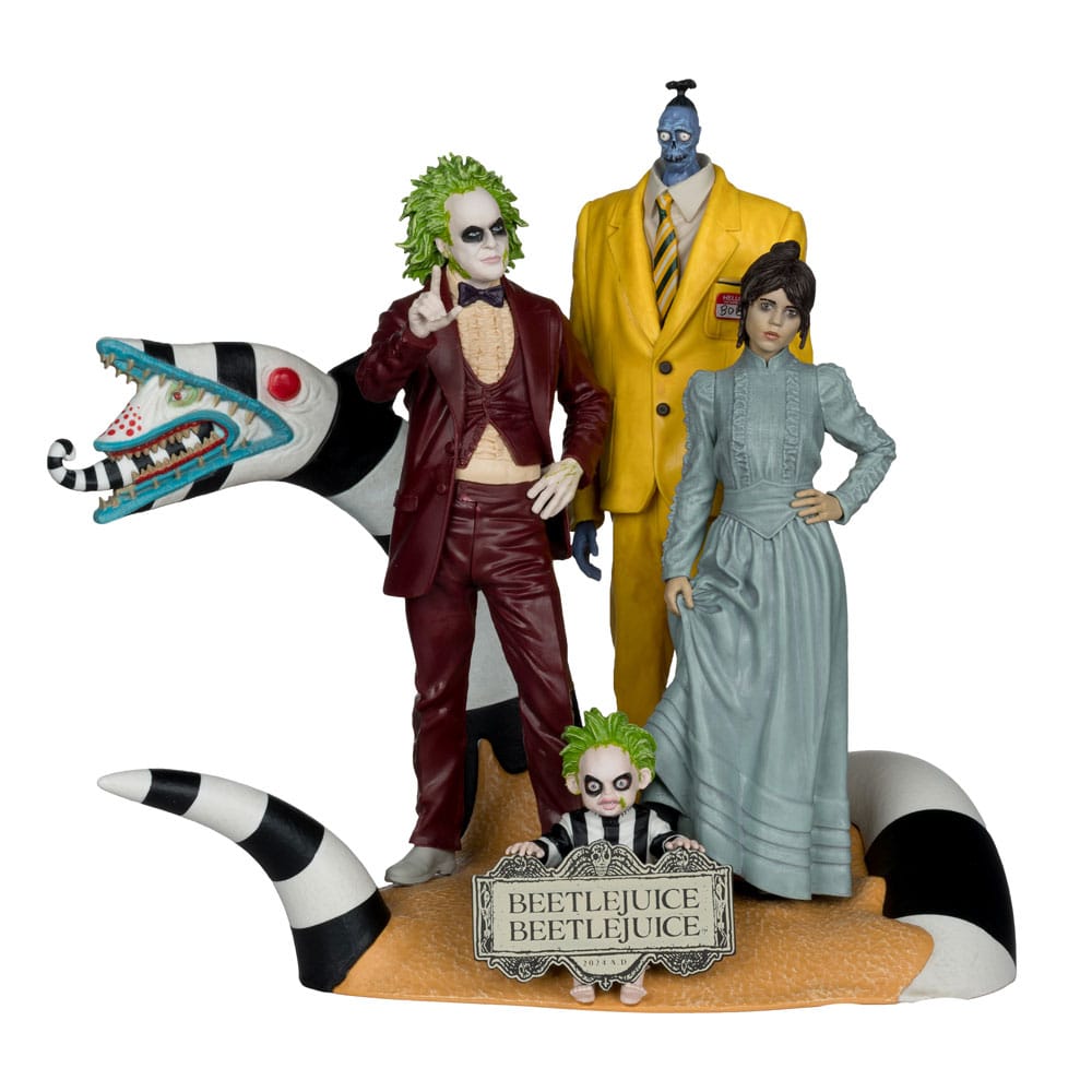 SU ORDINAZIONE Beetlejuice Beetlejuice Movie Maniacs PVC Statue 4-Pack 15 cm