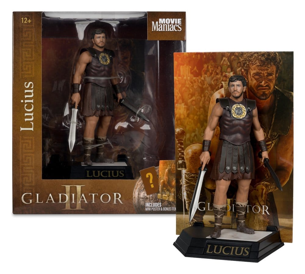 🧪 LAB | SU ORDINAZIONE Gladiator II Movie Maniacs Action Figure Lucius 16 cm