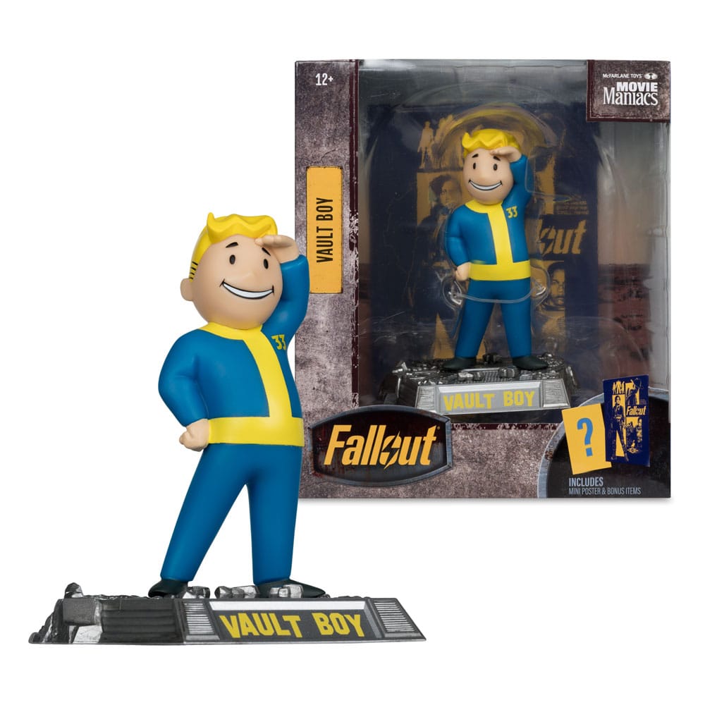 🧪 LAB | SU ORDINAZIONE Fallout Movie Maniacs Action Figure Vault Boy Version 3 14 cm
