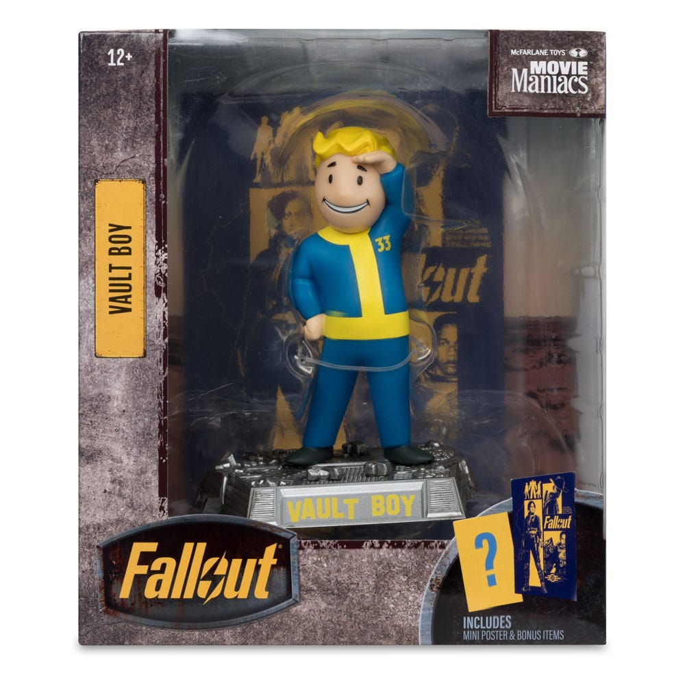 🧪 LAB | SU ORDINAZIONE Fallout Movie Maniacs Action Figure Vault Boy Version 3 14 cm