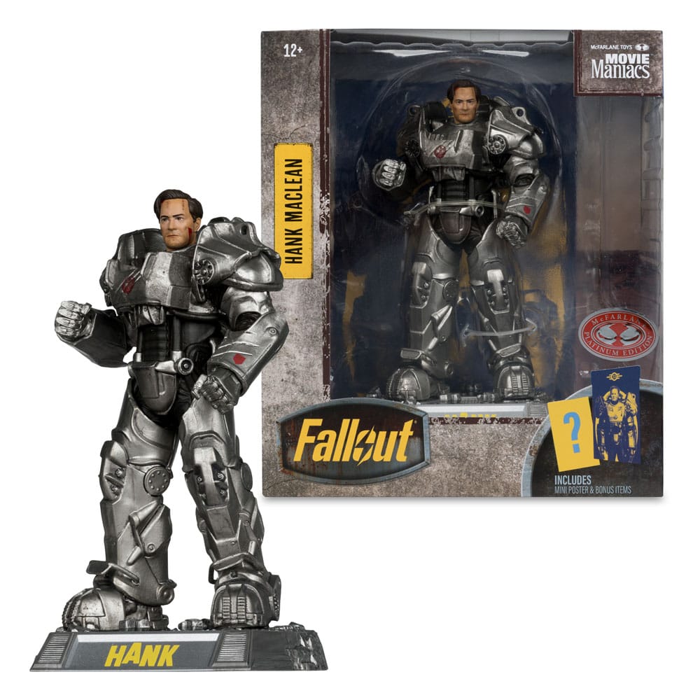 🧪 LAB | SU ORDINAZIONE Fallout Movie Maniacs Action Figure Hank Maclean (Season 2) (Red Platinum Edition) 17 cm