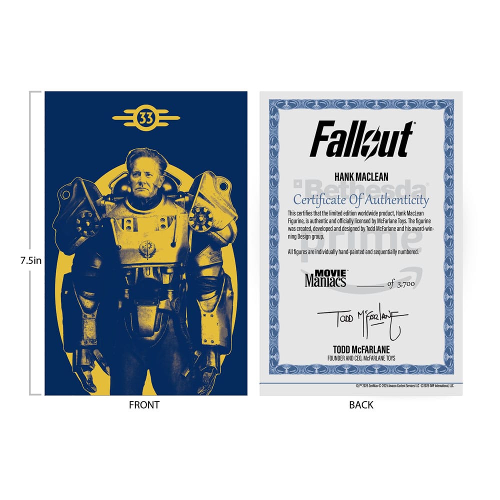 🧪 LAB | SU ORDINAZIONE Fallout Movie Maniacs Action Figure Hank Maclean (Season 2) (Red Platinum Edition) 17 cm